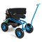 Multi-Purpose Heavy Duty Frame Rolling Garden Scooter with Comfortable Seat and Back Storage Basket